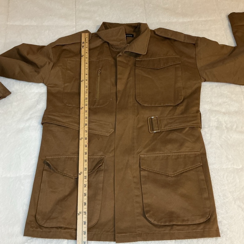 Naked Wardrobe Women's Brown Belted Jacket - Picture 6 of 6